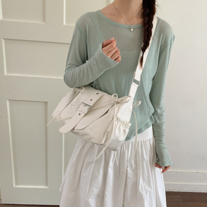 Women's Style Niche Retro High-grade Soft Leather Motorcycle Bags