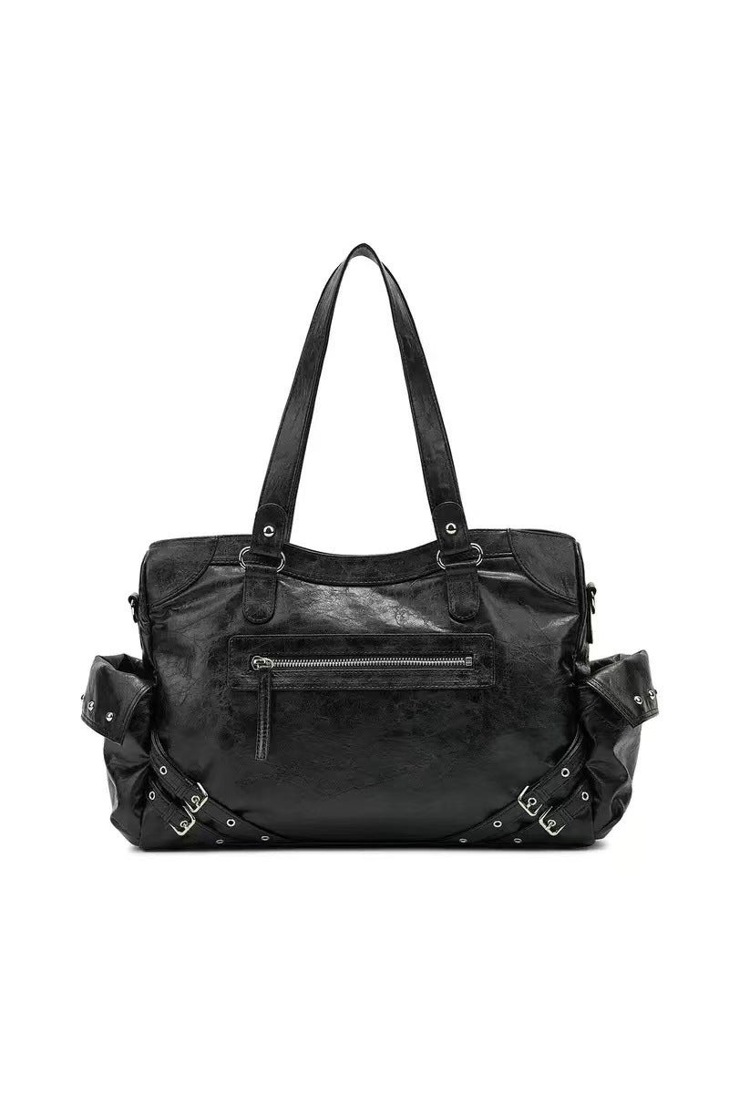 Pretty Design Fashion Rivet Commuter Motorcycle Underarm Bag