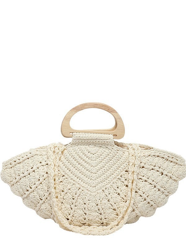 Women's Niche Hollow Out Straw Woven Leisure Commute Portable Vegetable Bags