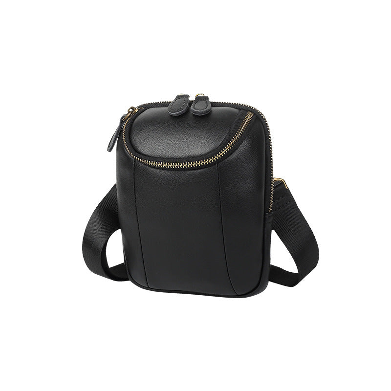 Men's First Layer Cattlehide Leather Fashion Mini Men's Messenger Bag