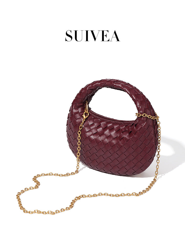 Women's Fashion Woven Pouch Trend Portable Chain Women's Handbag