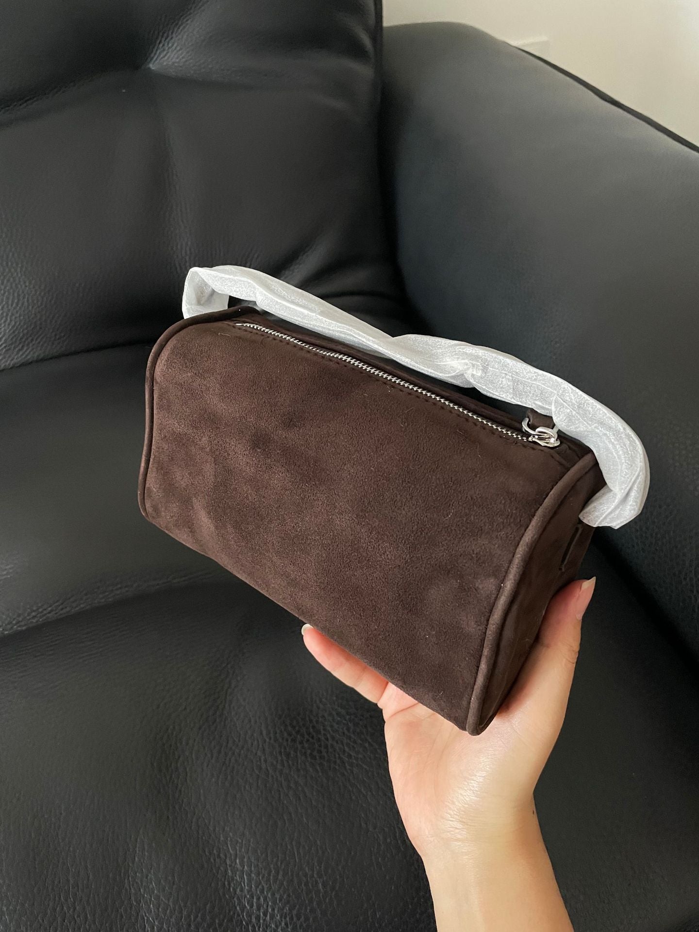 Niche Leather Style Pen High-grade Pencil Women's Handbag