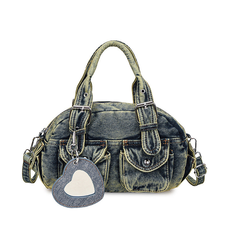 American Washed Denim Design Cool Retro Handbags