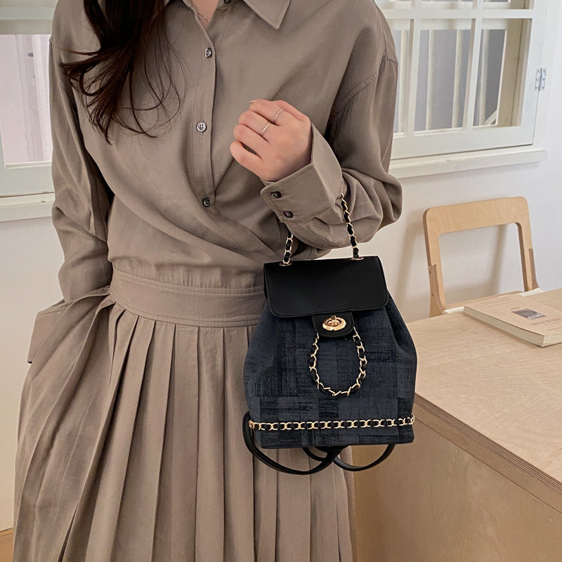 Women's High-grade Niche Chain Spring Fashion Daily Backpacks