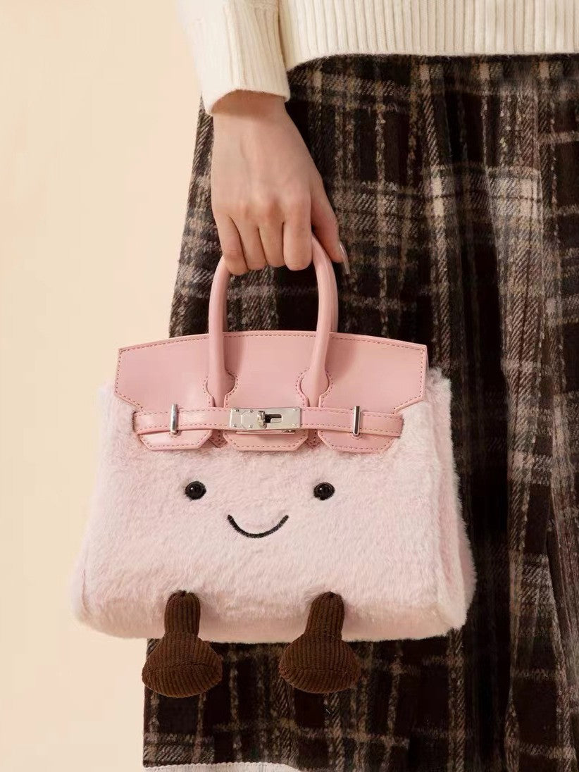 Design Style Doll Knock Cute Plush Women's Handbag