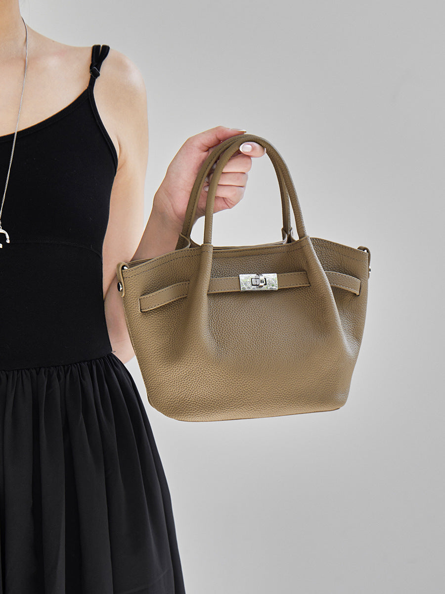 Women's Genuine Leather Vegetable Basket High-grade Fashion Women's Messenger Bag