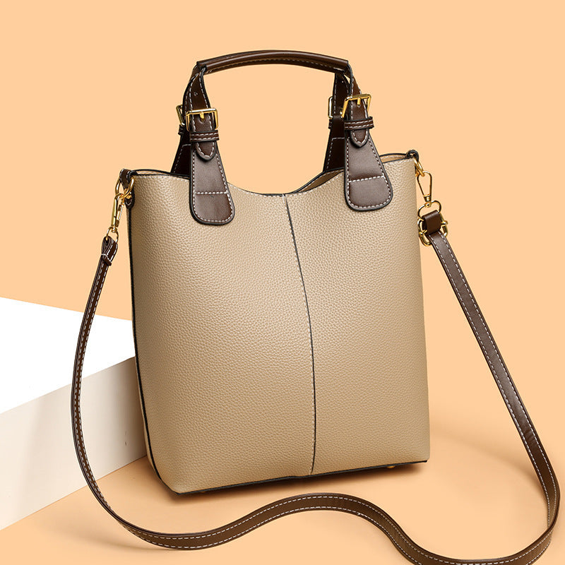 Fashion Color Contrast Design Versatile Classy Combination Women's Shoulder Bag