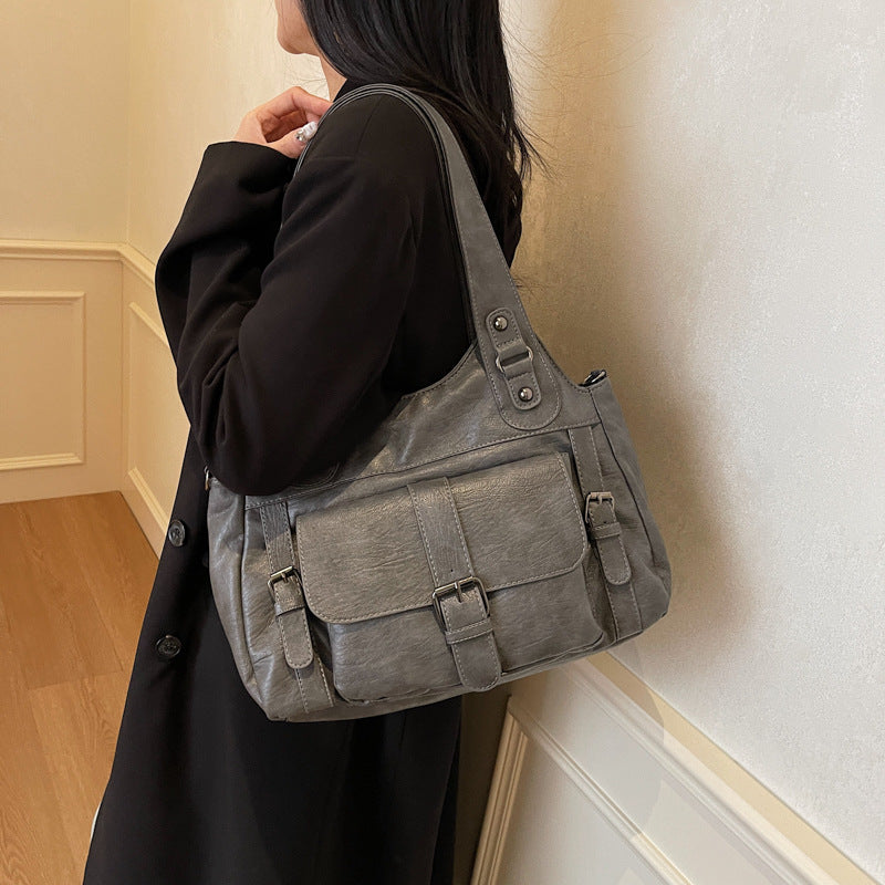 Women's Niche High-grade Versatile Large Capacity Soft Women's Shoulder Bag