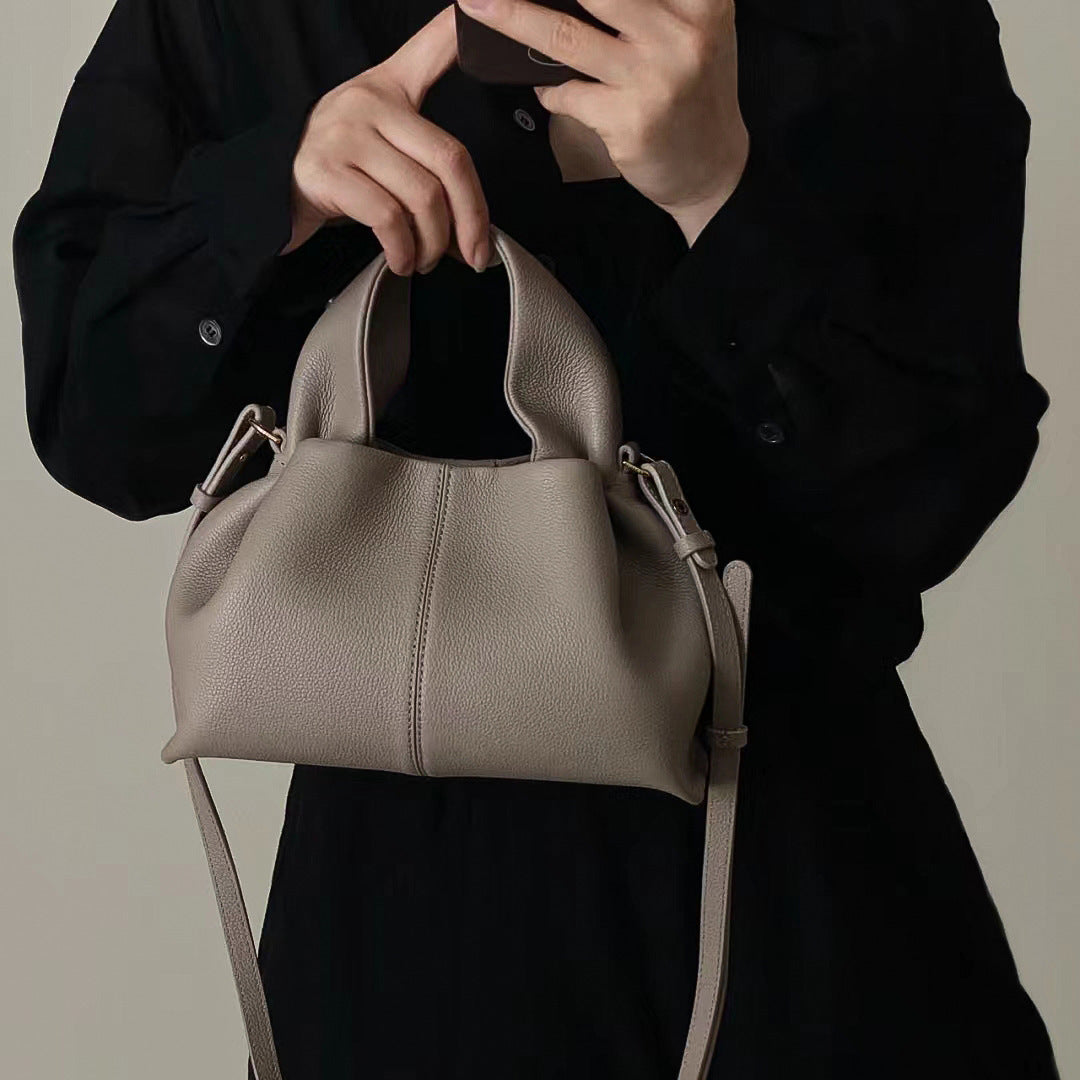 Pauline Cloud French Cowhide Design Dumpling Portable Women's Messenger Bag