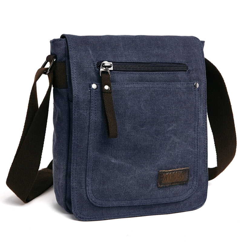 Slouchy Fashion Single Fashionable Washed Canvas Men's Messenger Bag