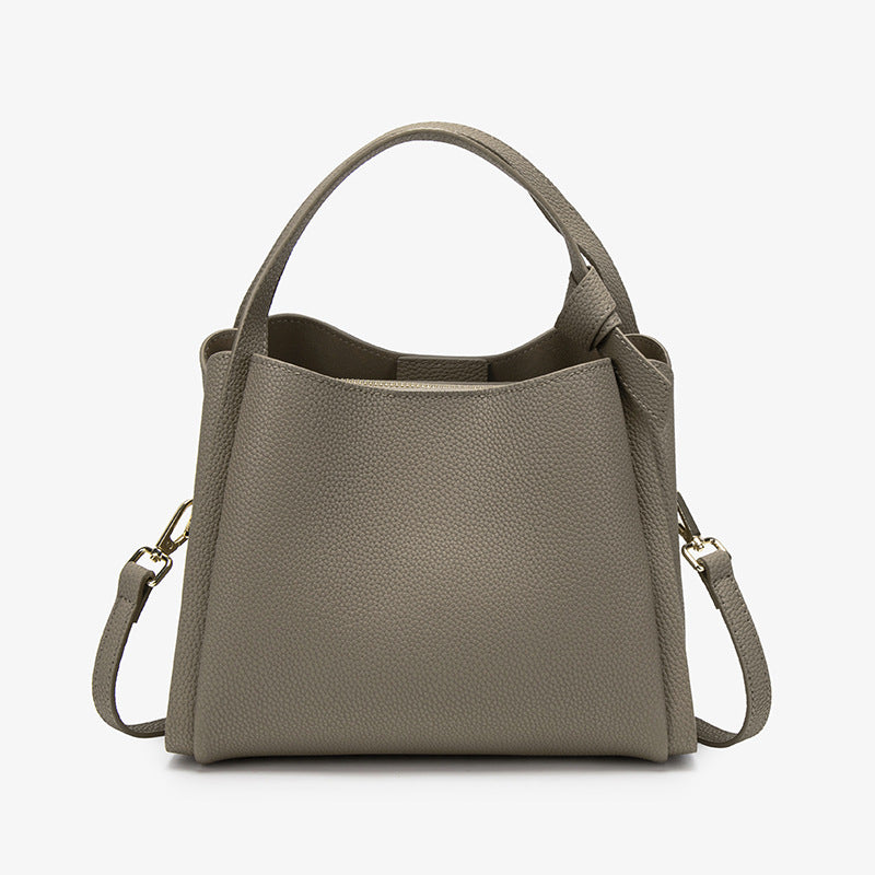 Women's Popular Texture Large Capacity Portable Elegant Bucket Bag