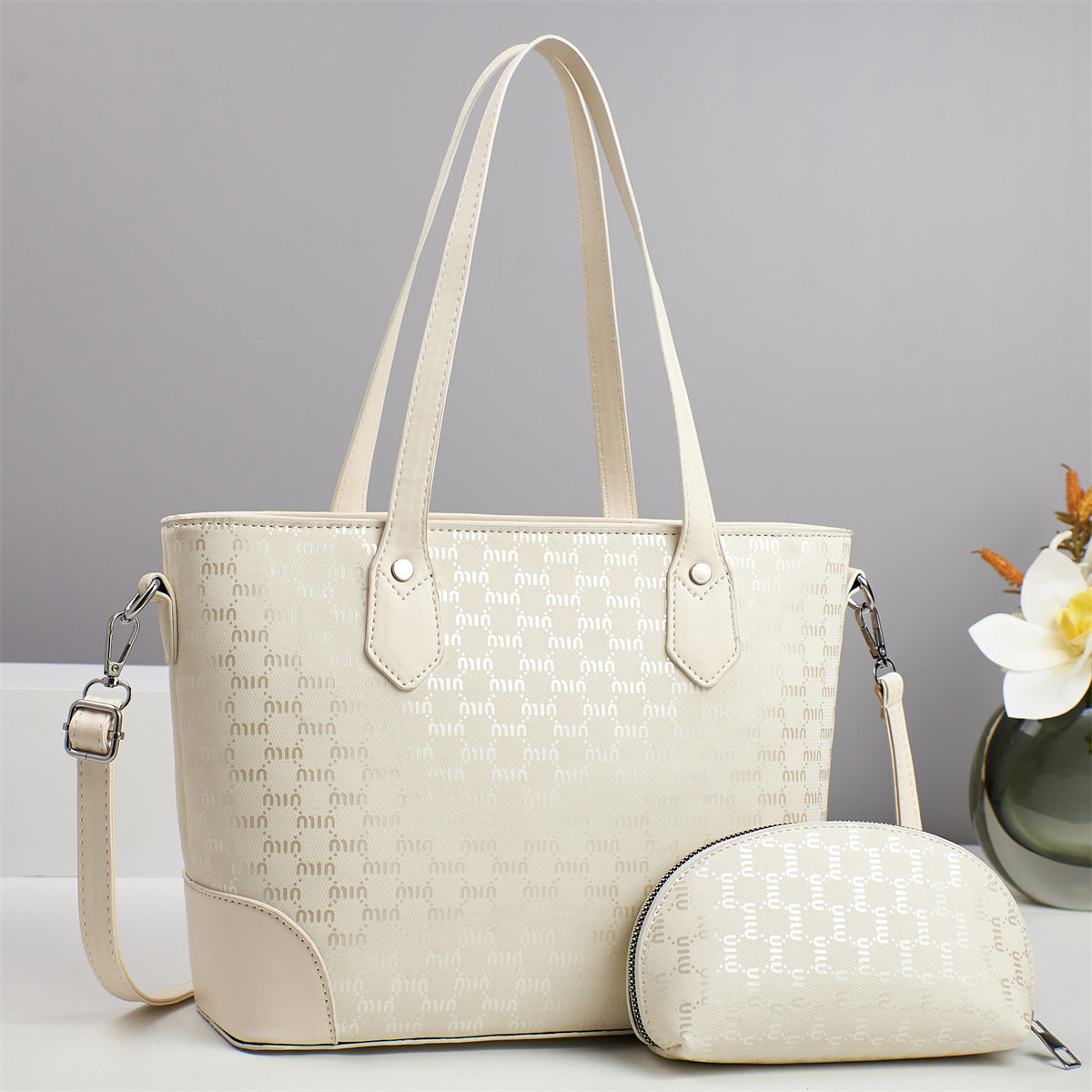 Women's Printed Vegetable Basket Mother Texture Bucket Bag