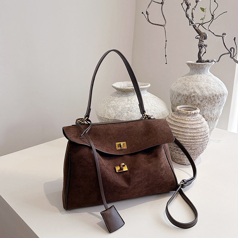 Women's Portable Niche Deerskin Veet Large Capacity Women's Handbag