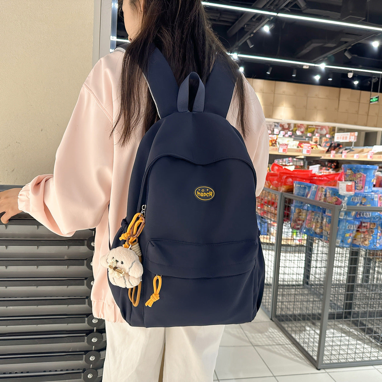 Nylon Waterproof Junior High Lightweight Simple Leisure Backpack