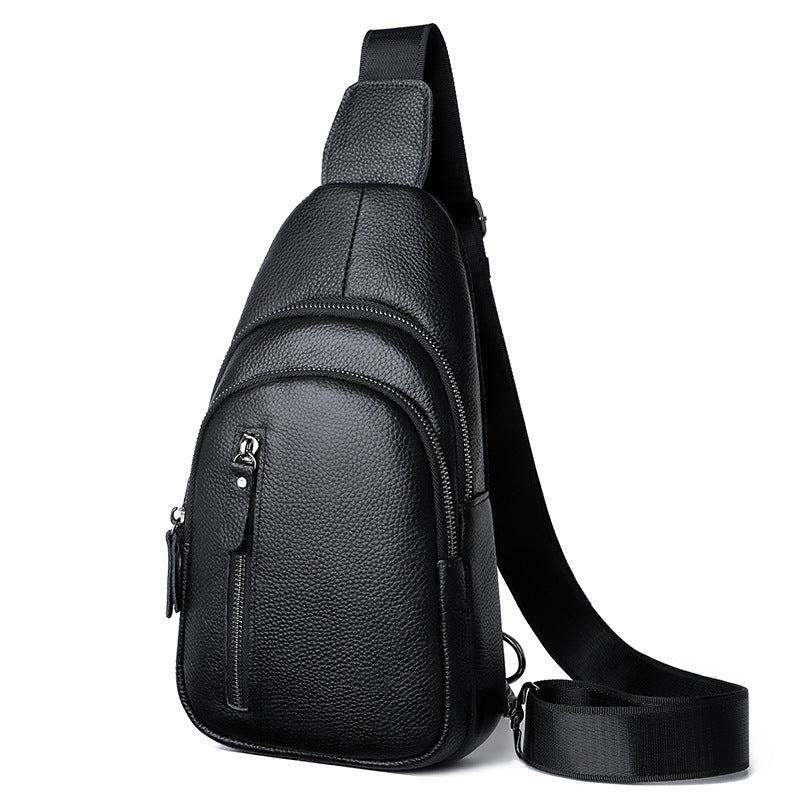 Men's First Layer Leather Slanted Business Large Men's Messenger Bag