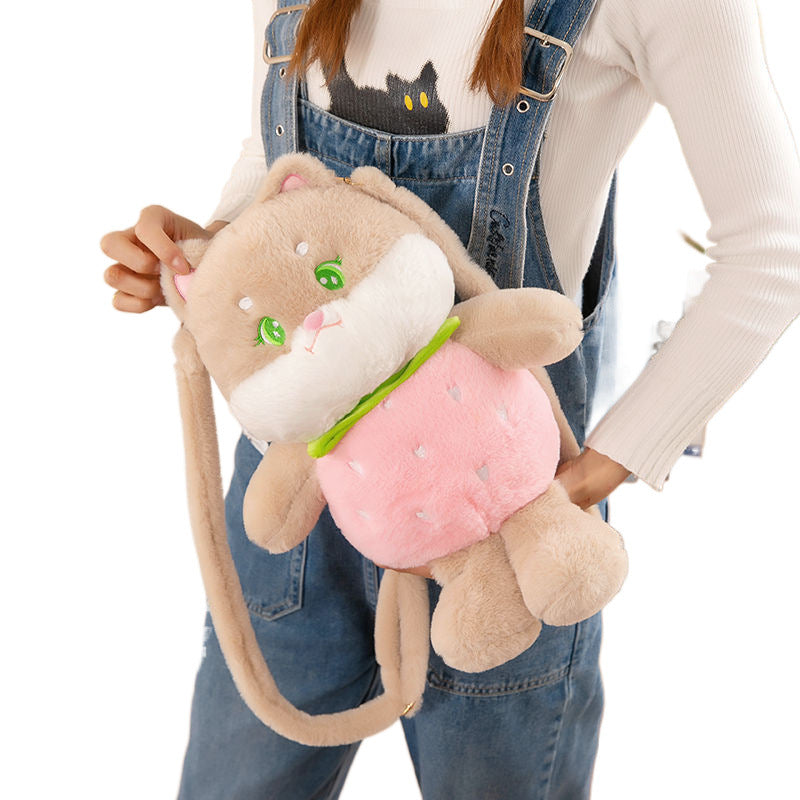 Children's Berry Kitty Plush Doll Cute Cartoon Women's Backpack