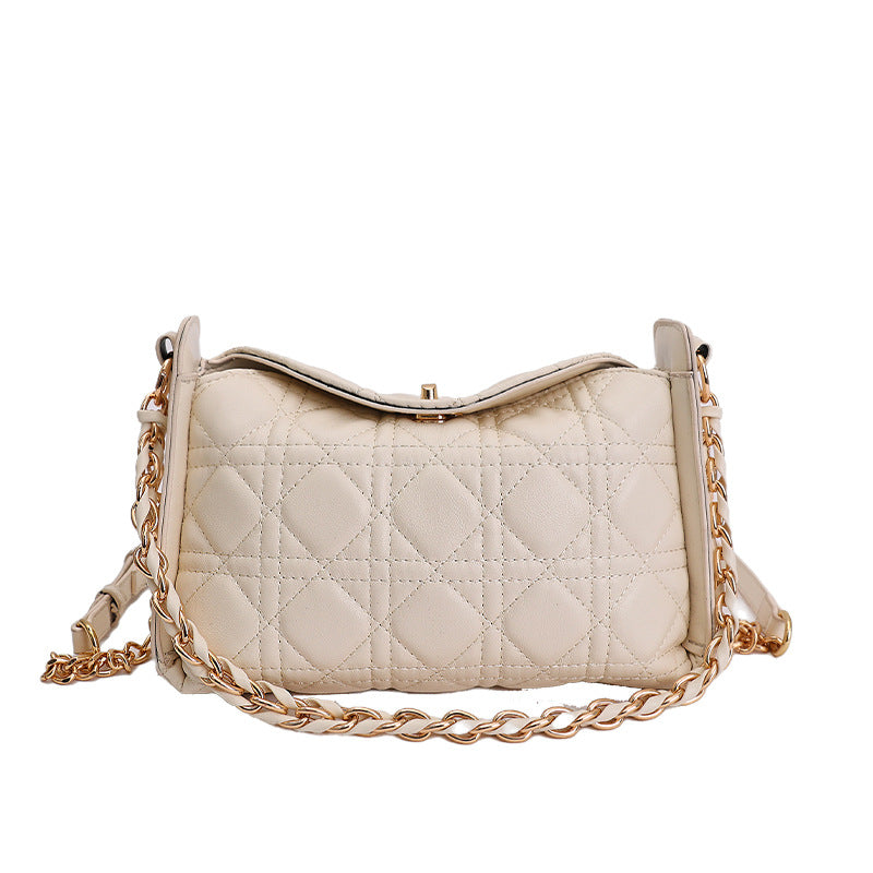 Female Niche Rhombus Chain Advanced Lazy Shoulder Bags