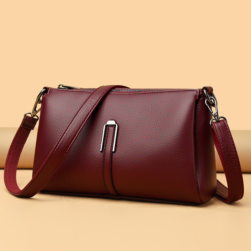 Women's Soft Leather High-grade Large Capacity Commute Small Square Bags