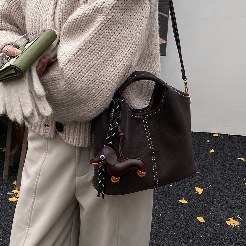 Slouchy Cool Women's Retro Niche High-grade Bucket Bag