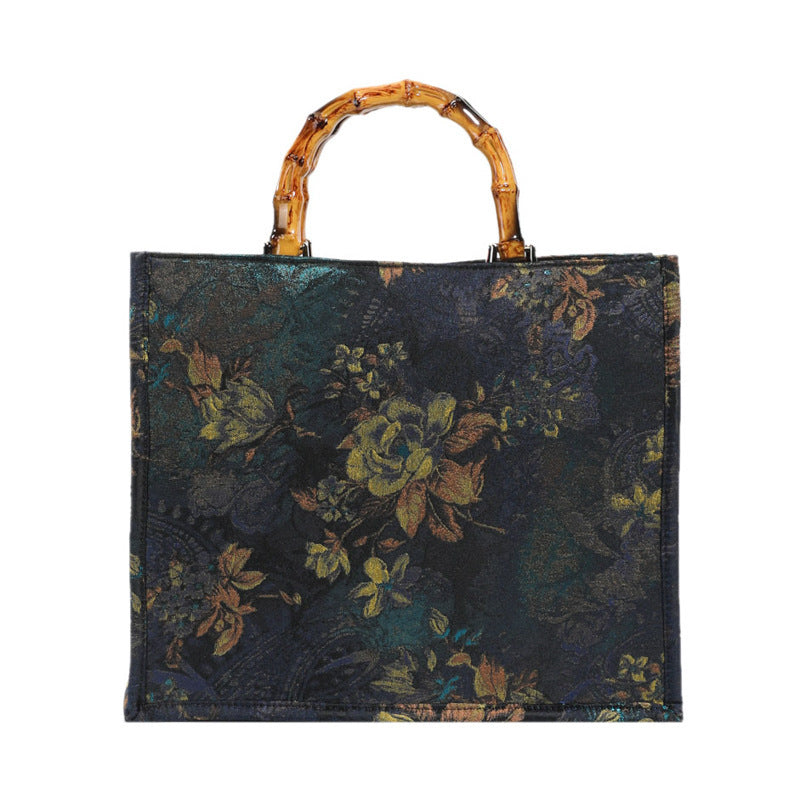 Women's Fashionable Sequins Horizontal Large Linen Capacity Bags