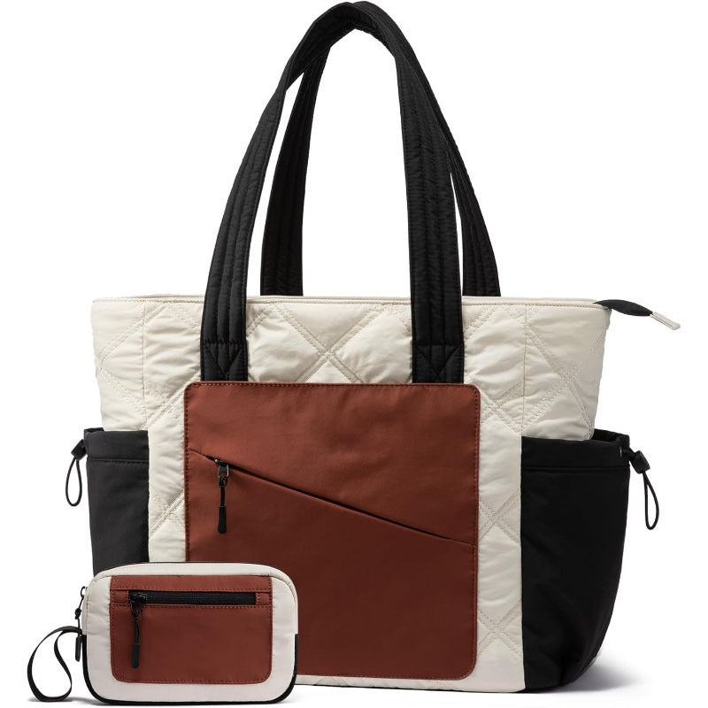 Puffer Two-piece Portable Fluffy Shopping Beach Women's Shoulder Bag