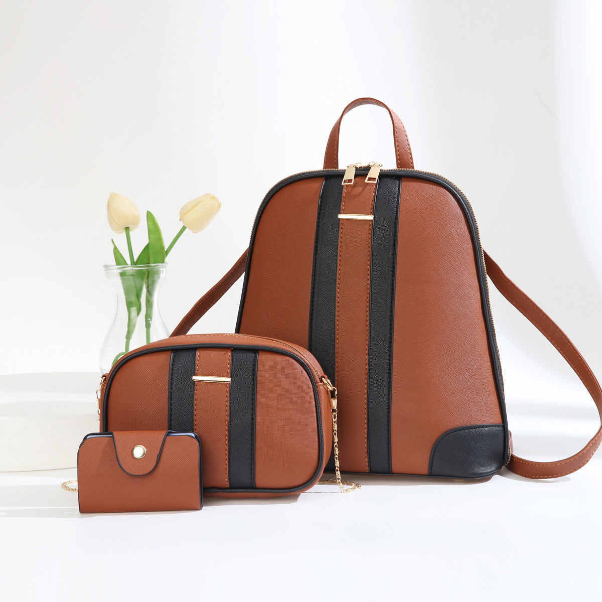 Fashion Trendy Simple Large Capacity Three-piece Bags