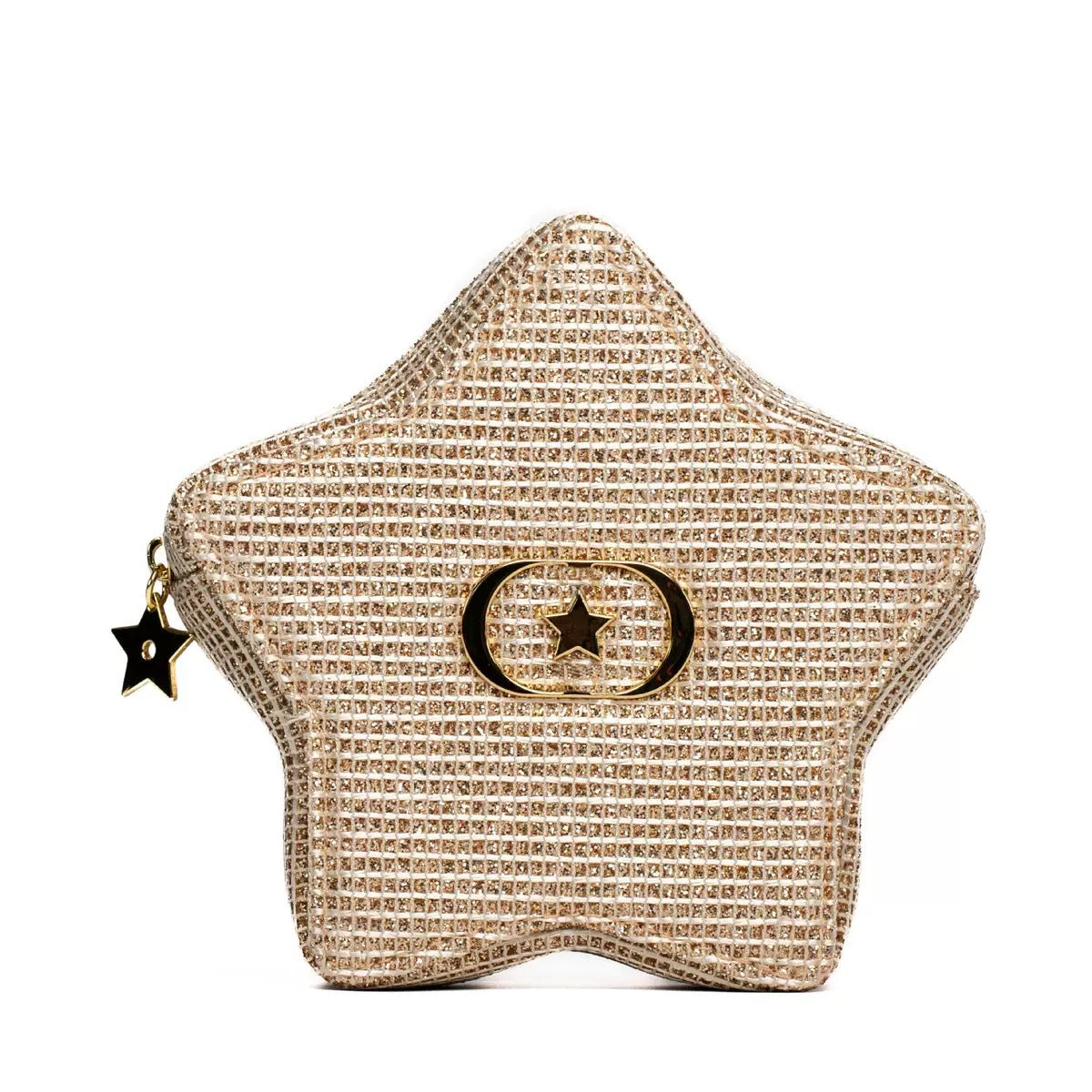 Christmas Gold Silk Clutch Suit Double Makeup Bag