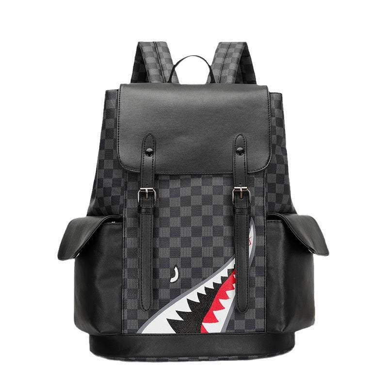 Men's Fashion Presbyopic Soft Leather Large Capacity Backpacks