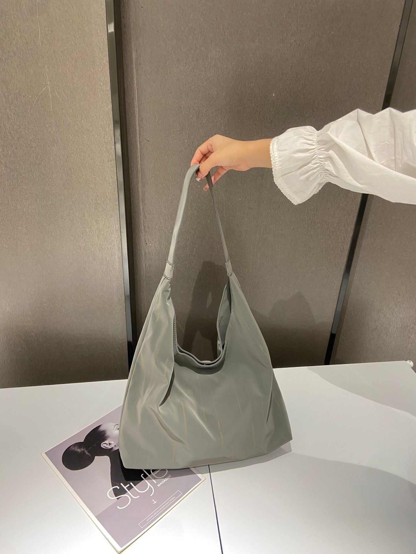 Women's Homemade Idle Style Mint Green Soft Leather Women's Shoulder Bag