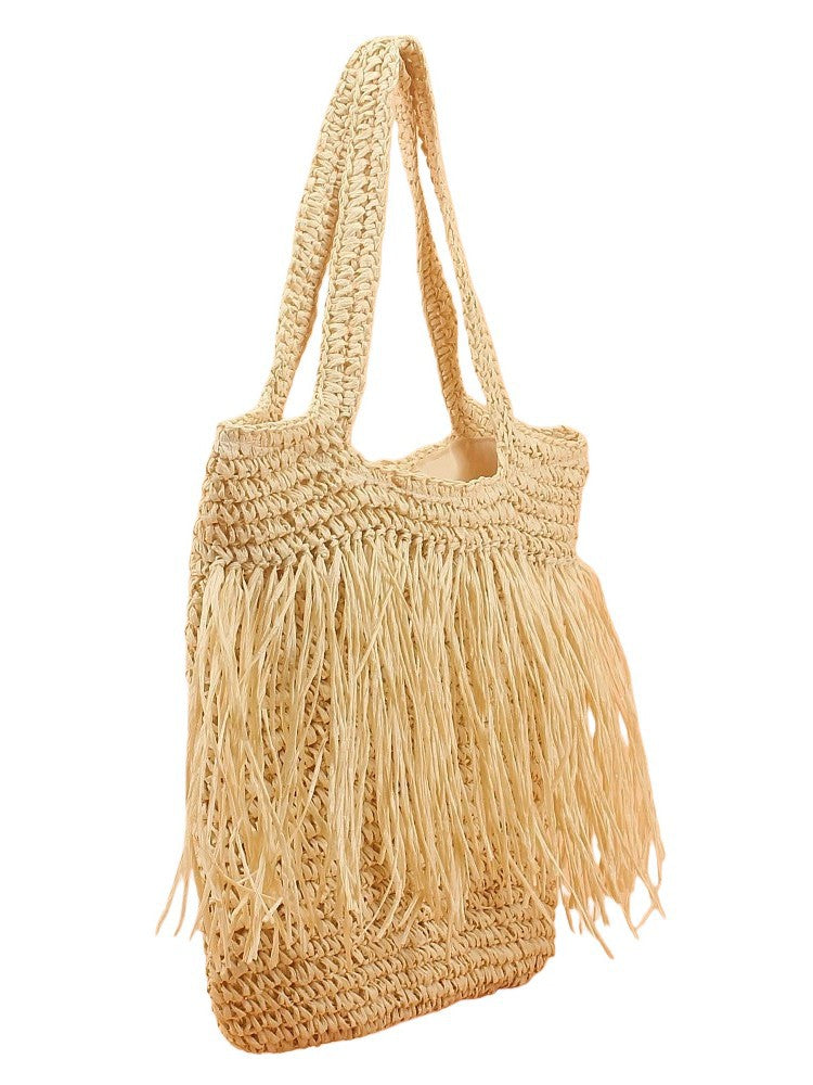 Women's Tassel Hand-woven Seaside Holiday Fashion Large Capacity Women's Shoulder Bag