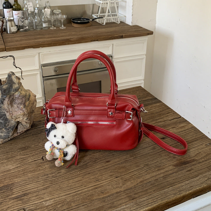 Women's Fashion Haulage Motor Style Portable Super Popular Niche Women's Handbag