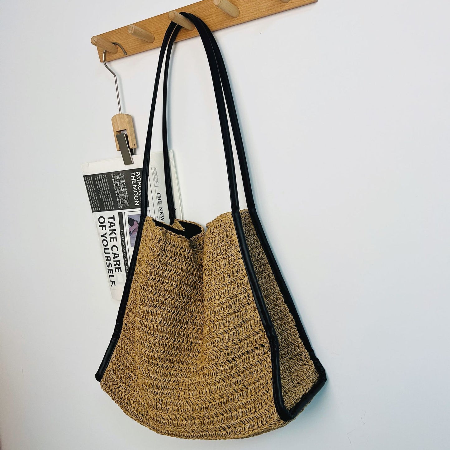 Women's Fashion Large Capacity Paper Woven Seaside Bags