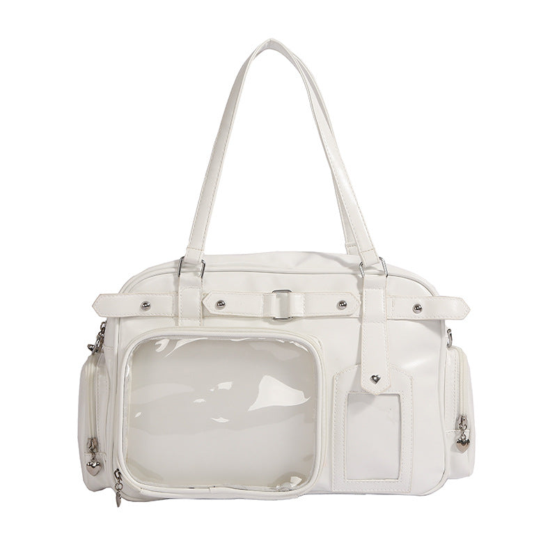 Bow College Style Uniform Two-dimensional Bar Women's Messenger Bag