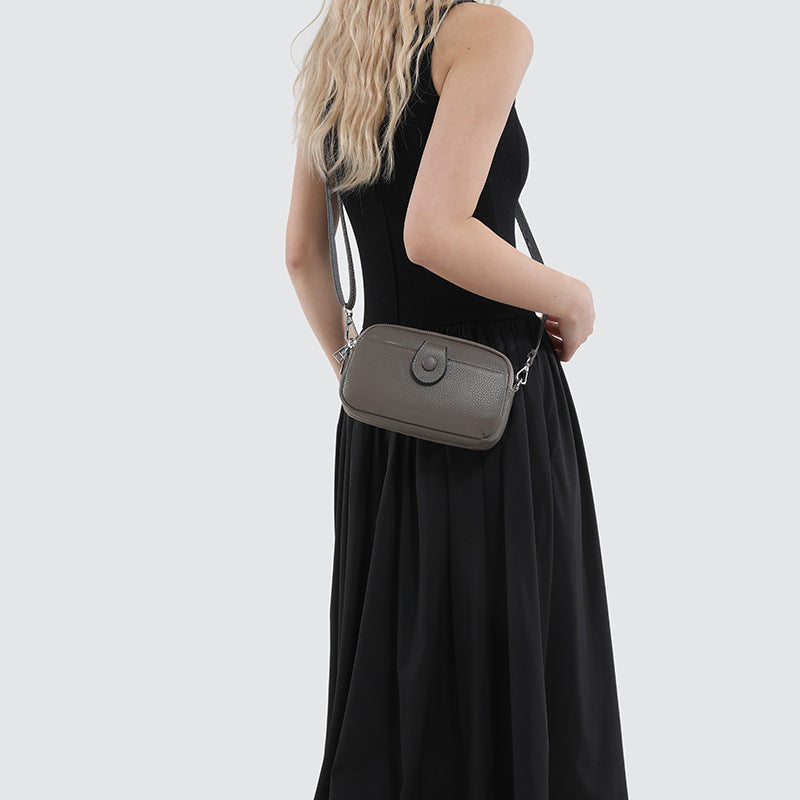 Women's Leather Mobile Fashion Multi Compartment Texture Women's Shoulder Bag
