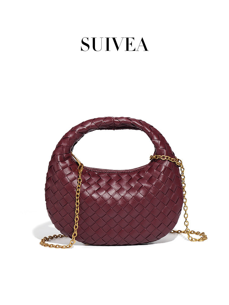 Women's Fashion Woven Pouch Trend Portable Chain Women's Handbag