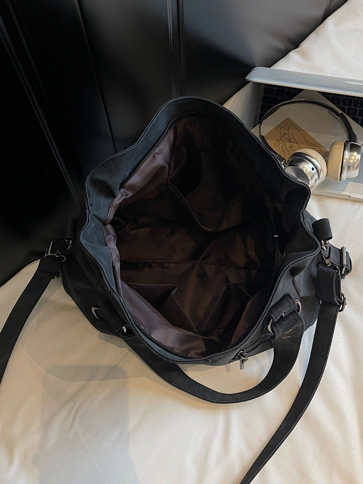 Large Capacity American Retro Frosted Commuter Tote Bag