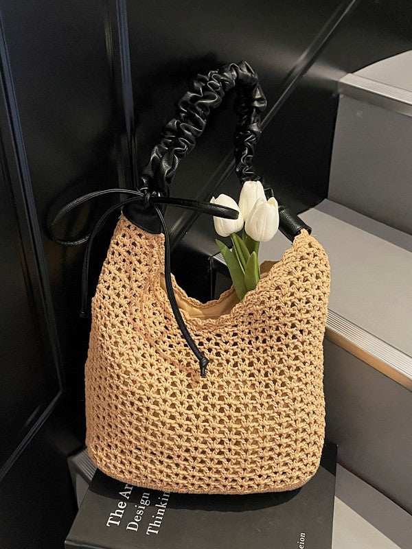 Women's Knitted Woven Idle Style Seaside Holiday Women's Shoulder Bag