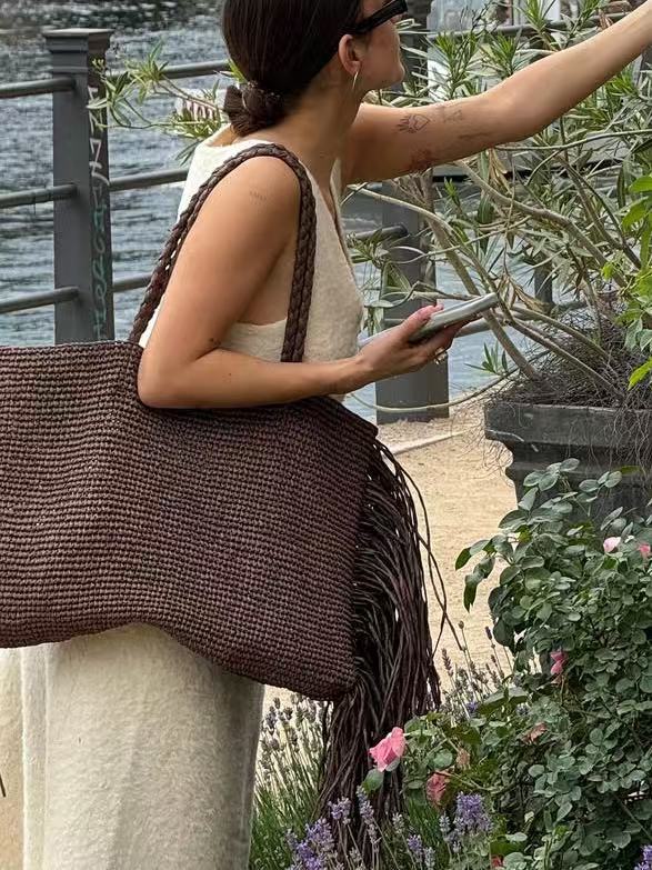 Elegant Casual Women's Fashion Woven Design Women's Shoulder Bag