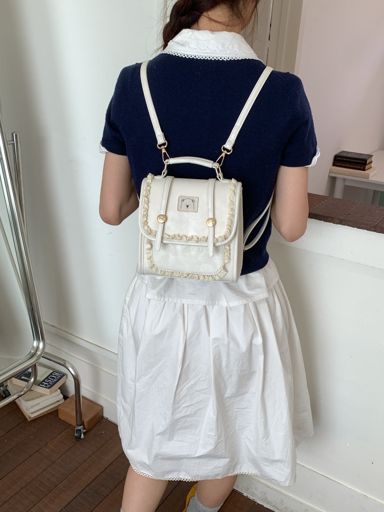 Women's College Style Niche Sweet Lace Fashionable Women's Backpack