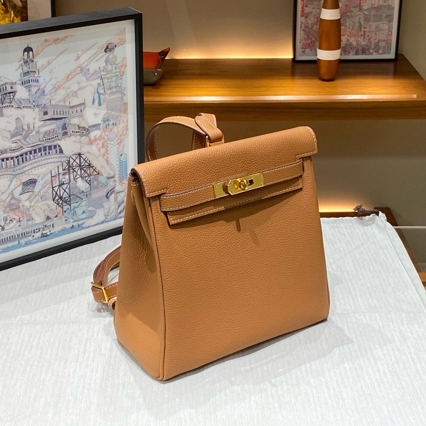 Layer Cowhide Leather Kelly High-grade Versatile Leisure Commute Women's Backpack