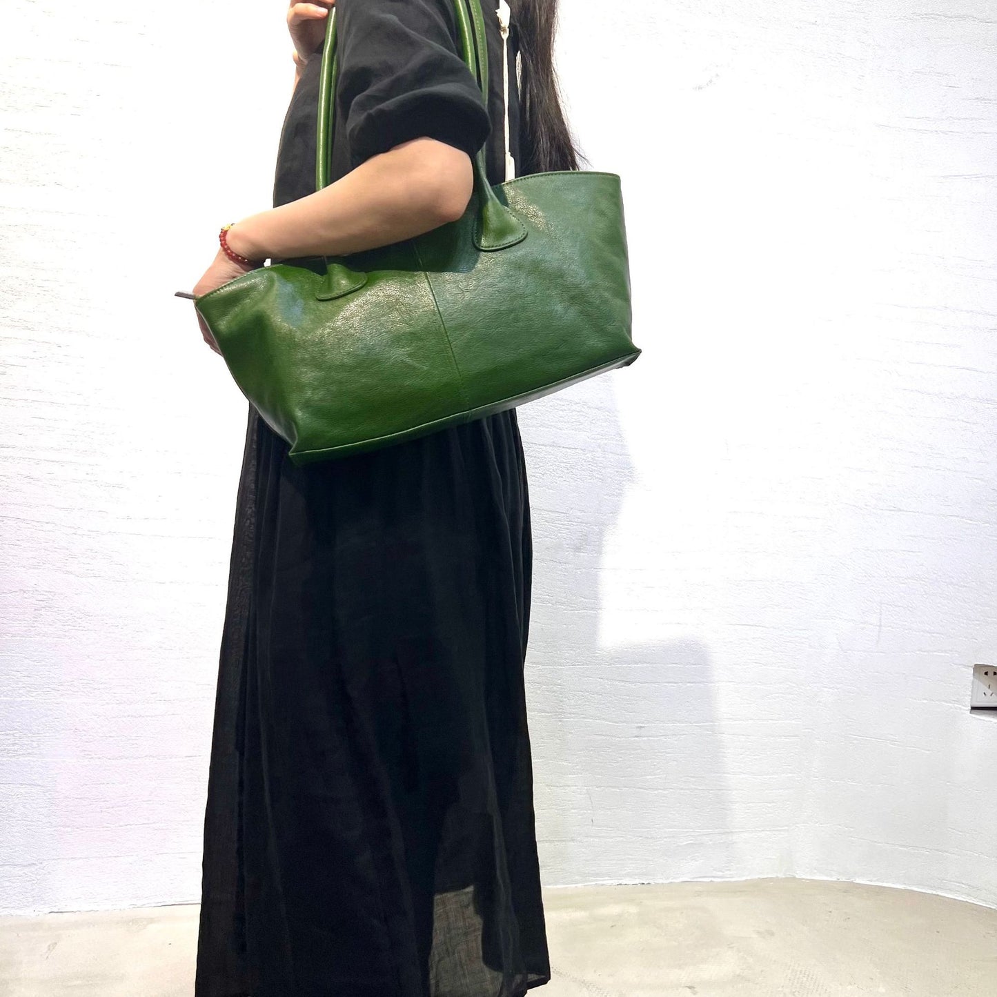 Women's Genuine Leather First Layer Vegetable Tanning Women's Shoulder Bag