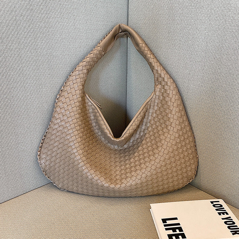 Women's French Style Woven Elegant Underarm Niche Tote Bags