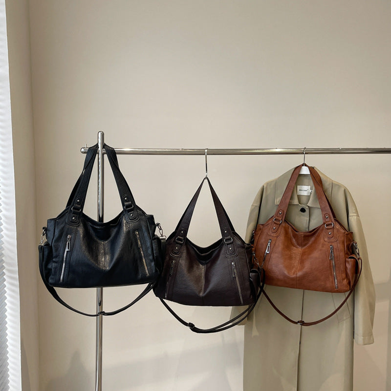 Women's Retro Versatile Fashionable Lightweight Feel Hand-carry Tote Bag