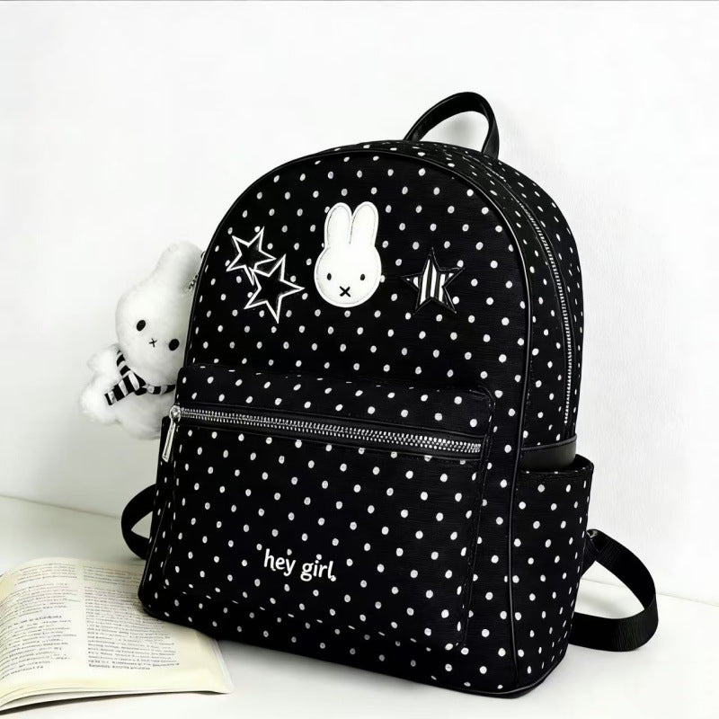 Cute Cartoon Polka Dot Korean Large Capacity School Bags