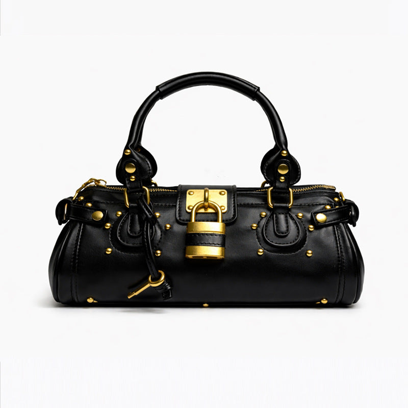 Women's Chinese Style Retro Easy Matching Chloe Paddington Rivet Pillow Bags