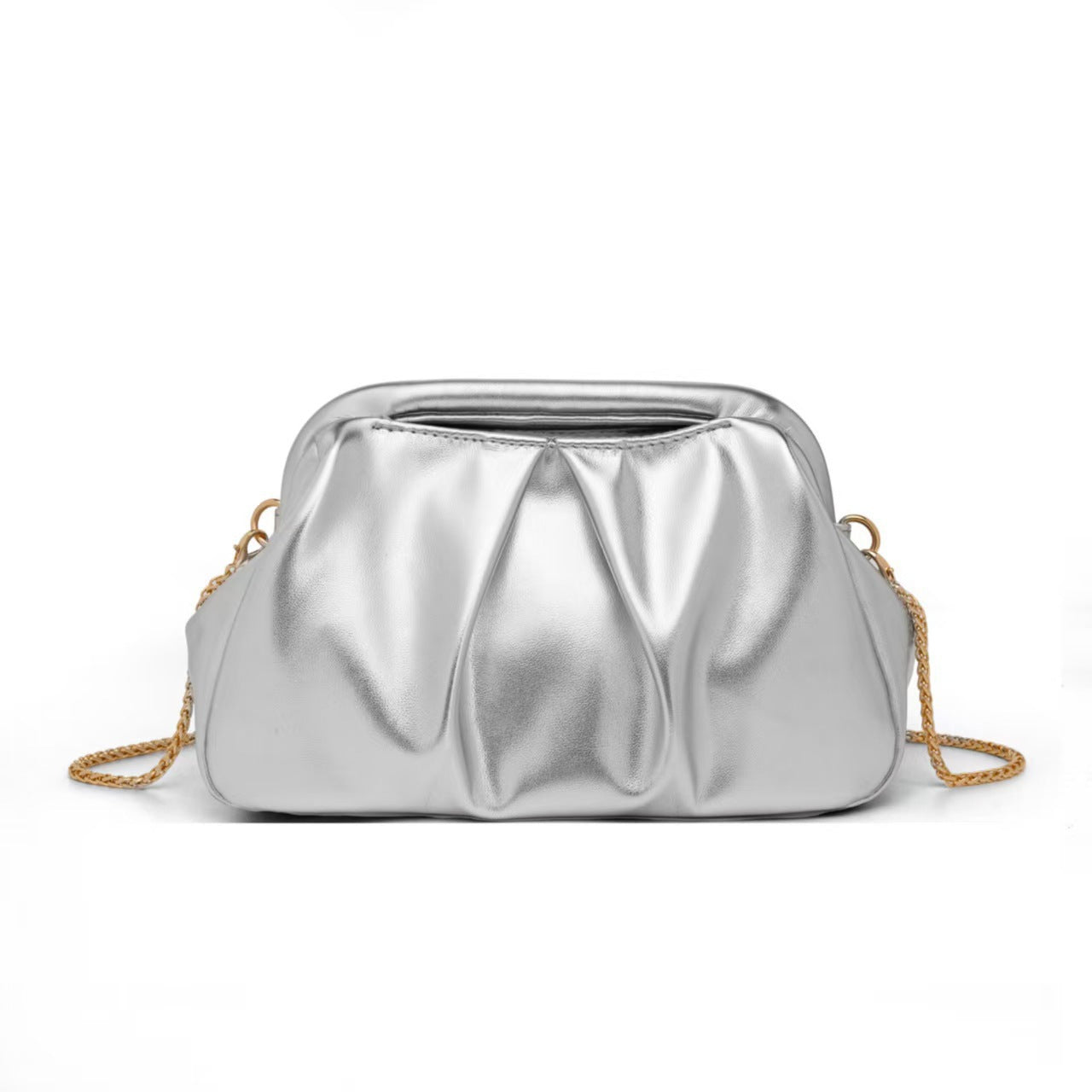 Women's Design Golden Cloud Pleated Chain Underarm Women's Shoulder Bag