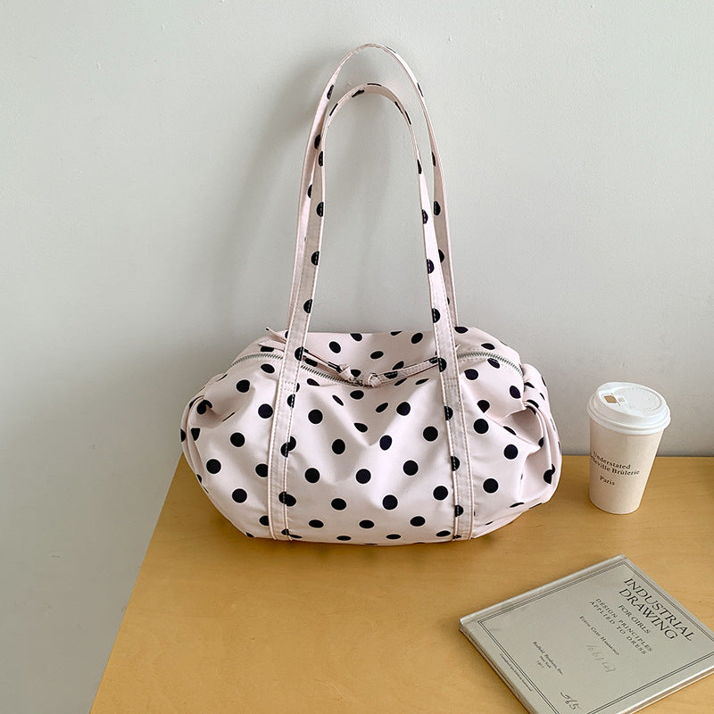 Women's High-grade Polka Dot Top Handled Fashion Large Capacity Women's Shoulder Bag