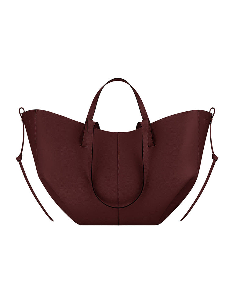 Women's High Version Leather Large Capacity Shopping Tote Bag
