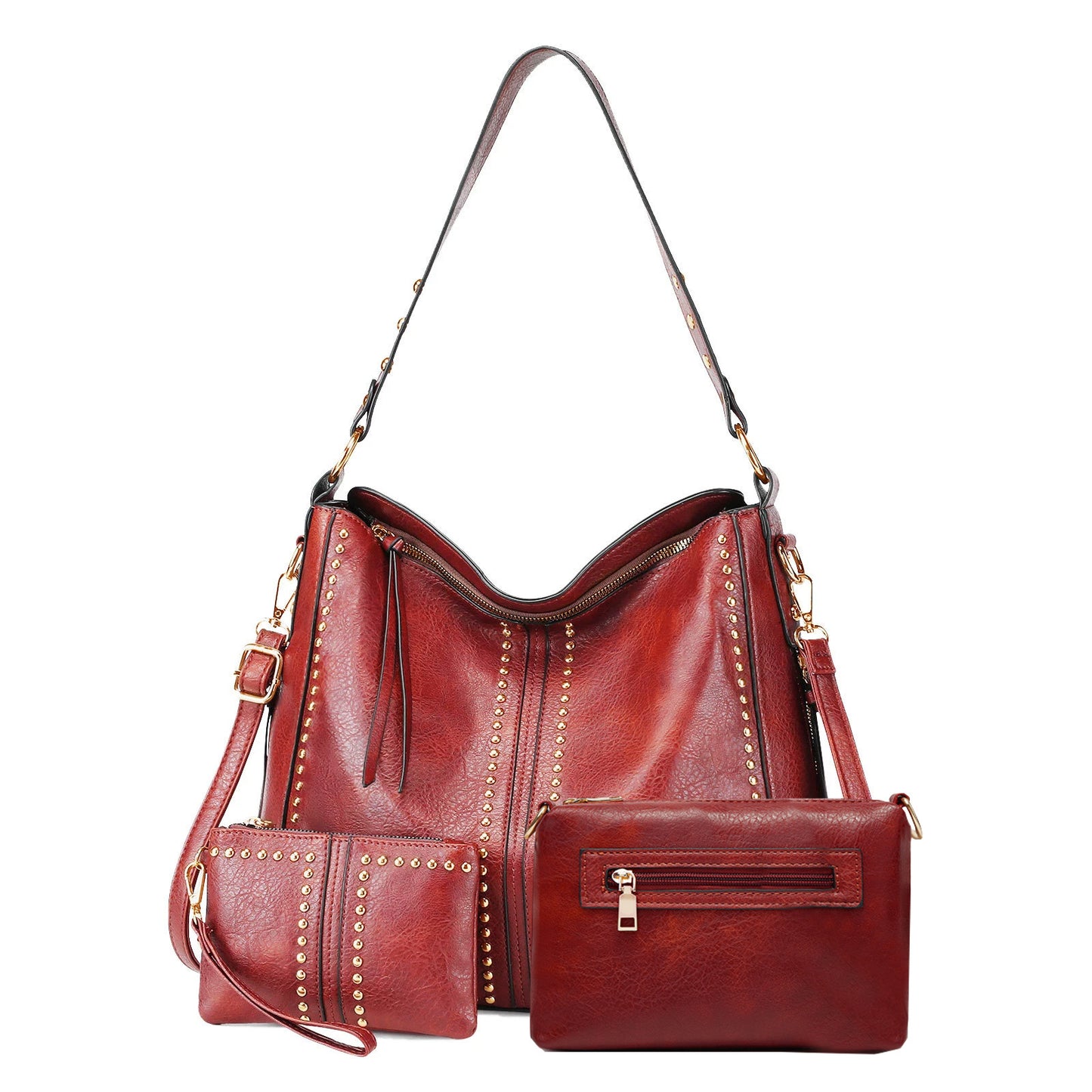 Women's Autumn Rivet Fashion One Combination Retro Bags