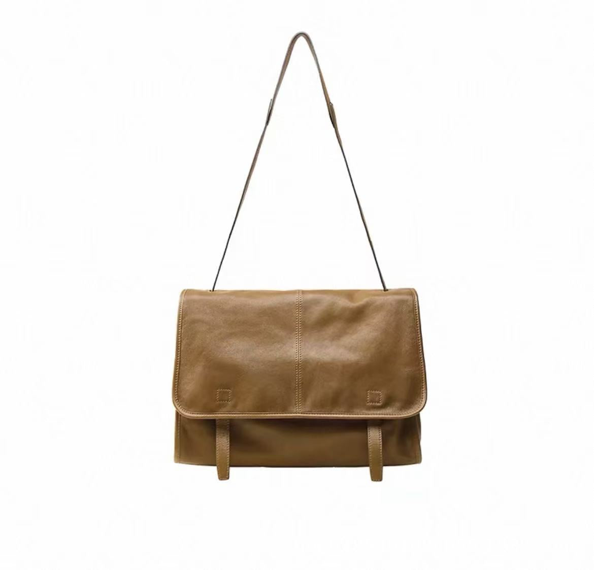 Women's Vegetable Tanned Sheepskin Mail Loose Large Capacity Commute Women's Backpack